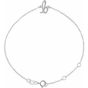 Kazi Luxury Sterling Silver Initial B 6 12-7 12 Bracelet 59$